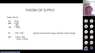 Topic 13 Theory of Supply: Cost of Production