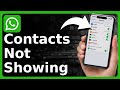 How To Fix WhatsApp Contacts Not Showing On iPhone