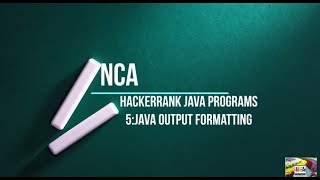 5:Java Output Formatting || Hackerrank java solutions.