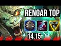 RENGAR vs ZED (TOP) | 75% winrate, 6 solo kills, 42k DMG, Legendary, 17/5/8 | BR Grandmaster | 14.15