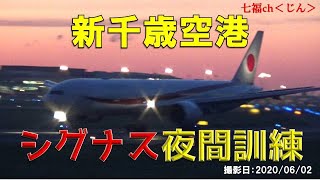 新千歳空港　シグナス夜間訓練