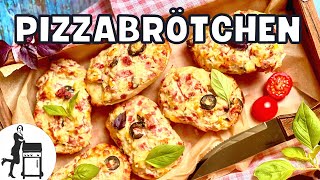 Pizzabrötchen Rezept | schnell und lecker für Party und Feierabend | Die Frau am Grill