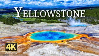 12 HOURS DRONE FILM: YELLOWSTONE 4K \\ One Of The Most Spectacular National Parks