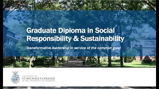 Advancing your Career with the Graduate Diploma in Social Responsibility \u0026 Sustainability