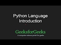 Python Programming Tutorial | Introduction | GeeksforGeeks