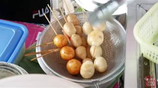 Fried meatballs - Thailand Street Food |ลูกชิ้นทอด|