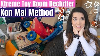 DISASTER PLAY ROOM DECLUTTER & ORGANIZE | Decluttering Toys | Mai Zimmy Declutters