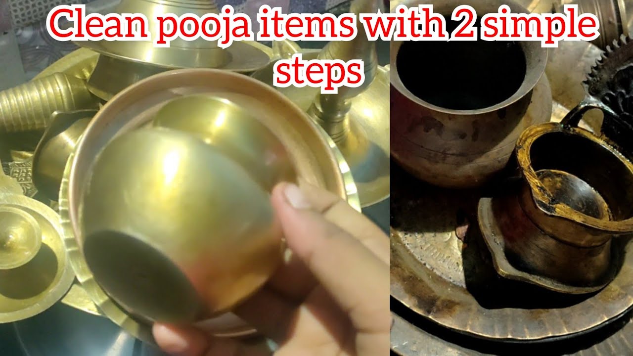 How To Clean Brass Pooja Items At Home With 2 Simple Steps/ How To ...