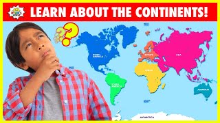 Learn Seven Continents of the World for kids with Ryan's World!