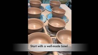 Creating bowls with 2 handles.