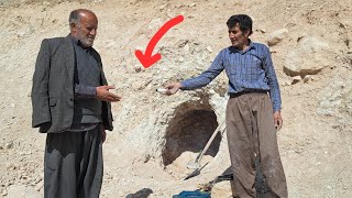 Making a cave, Agha Reza coming to Agha Hadi for tools🙏🏻