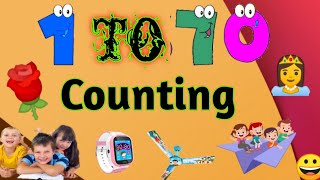 1 to 70 counting 🎉 एक से 70 तक गिनती | Number 1234 | 1 2 3 Count by Magic study for kids 🌹🎉🖌️👸🌹🥇🌹