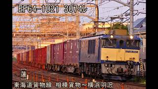 EF64-1021 3074ﾚ 東海道貨物線 相模貨物～横浜羽沢。