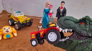 JCB DamperTruck bulldozer dinosaur tractor monster trucks L&T Animal juhu kids