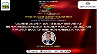 " Education for all - Future directions in Inclusion Education with special reference to NEP2020."