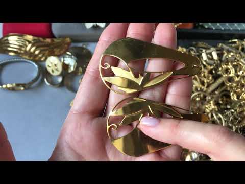 Распаковка лома винтажной бижутерии