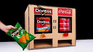 DIY How to Make Doritos Chips and Coca Cola Vending Machine