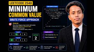 LeetCode 2540 Java Solution | Minimum Common Value | Step-by-Step Explanation | Optimal Solution