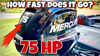 Mercury 75 HP motor‼️ How fast can it really go⁉️🔥