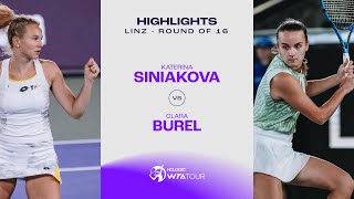Katerina Siniakova vs. Clara Burel | 2024 Linz Round of 16 | WTA Match Highlights