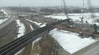 Girders Over I-80 - I-80/I-380 Construction Project