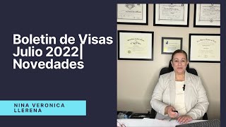 Boletín de Visas julio 2022 | Novedades para la DV-2022 Visa Bulletin Julio 2022