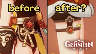 when you notice these small details in character skins.. ~ Genshin Impact