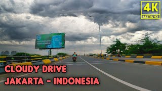 Cloudy Sunday Drive on Jl. Raya Bogor - Jakarta - Indonesia 4K UHD