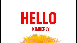 HELLO - KIMBERLY lyrics