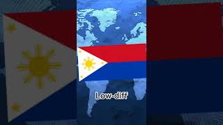 Philippines (flipped) VS World😈 #country #viral #comparison #philippines #warflag #video #shorts