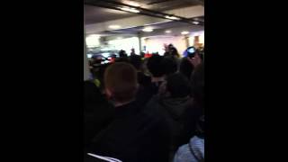Newcastle United fans singing at the turnstiles vs Sunderland 2/2/14