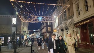 [4K] 🇬🇧 Canterbury Town Centre Night Walk