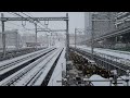 大雪の名古屋駅に入線！681系しらさぎ名古屋駅到着【jr西日本】