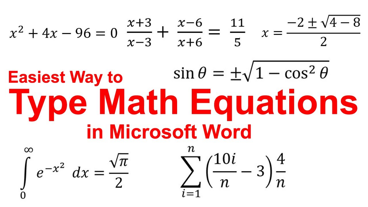Insert Equation In Word But Using Equation Editor Gaieurope
