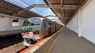 東葉高速鉄道25th記念ヘッドマーク掲載2004F東葉勝田台行き各駅停車発車シーン@村上駅