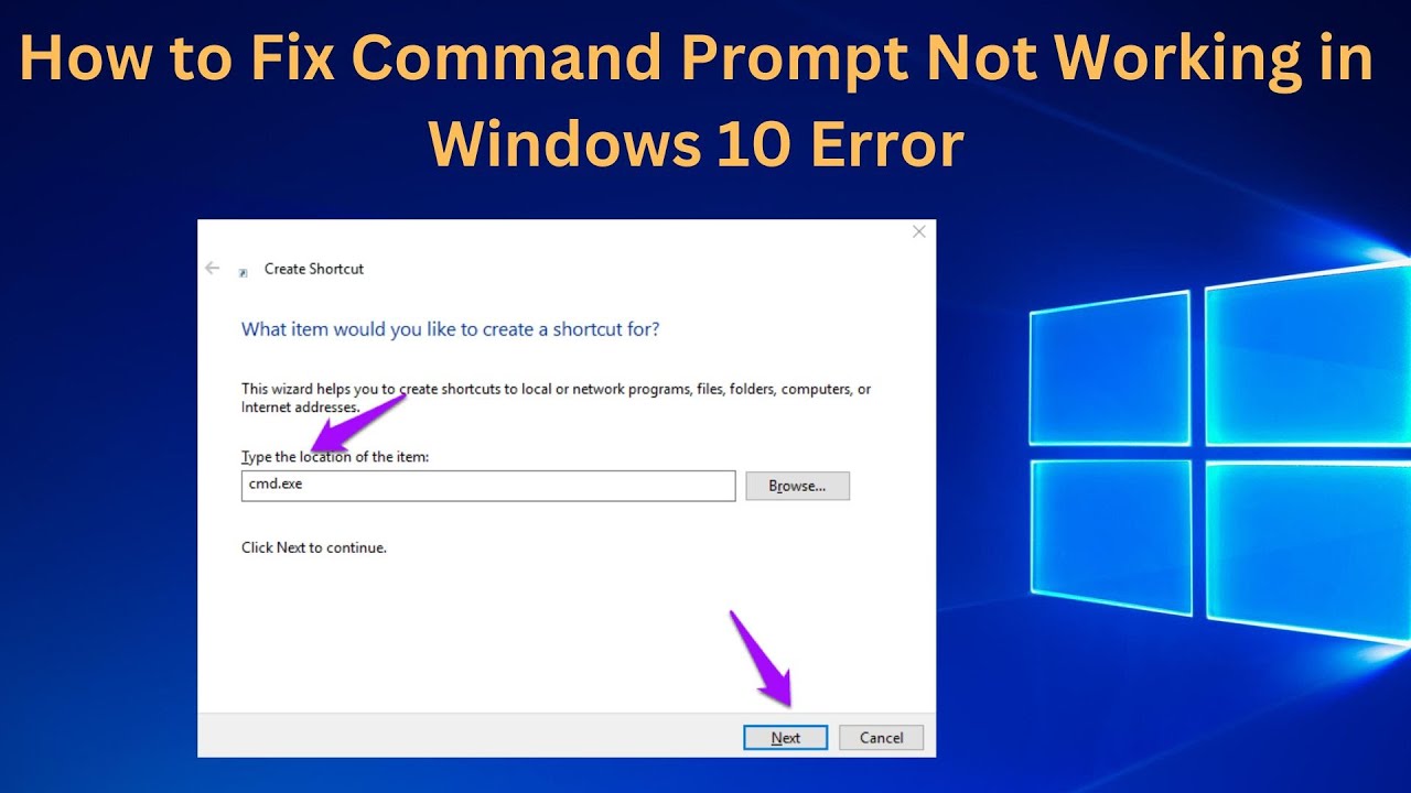 How To Fix Command Prompt Cmd Not Working Opening In Windows 10 ...