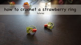 how to crochet strawberry (ring), easy tutorial