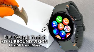 HD Watch 7 Mini Sport SmartWatch 2024 (JS Watch 7 Ultra System)🔥Hands On and First Impression - ASMR