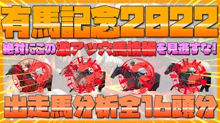 【有馬記念2022】最高の年越しを‼︎極上の穴馬を見つけ出せ‼︎全頭診断‼︎出走馬16頭分徹底分析‼︎💡