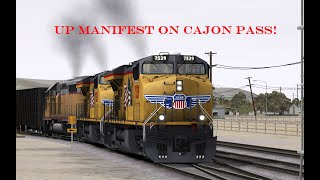 (TS2021) UP mixed freight on the Cajon Pass