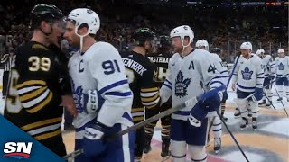 Bruins Exchange Handshakes With Maple Leafs Moments After Their Seven-Game Series