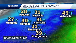 Alabama Impact Weather: A threat of severe storms and then a severe Arctic blast starting Sunday