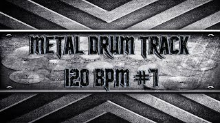 Simple Straight Metal Drum Track 120 BPM (HQ,HD)