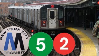 MTA NYCT: (2) \u0026 (5) trains Action at WestFarms Square East Tremont Avenue