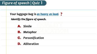 Figure of Speech Quiz 1 | Figure of speech MCQs with answers by Quality Education