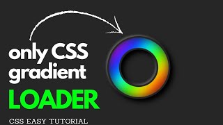 CSS glowing gradient loader ring animation with Dark neumorphism