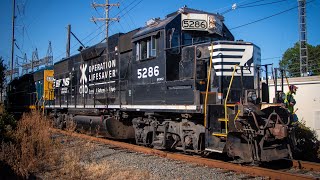 [RF] - Chasing the Conrail SA-31 on the North Jersey Coast Line in August - NS OLS GP38-2 and More!