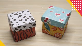 CARA MEMBUAT KOTAK BOX DARI KERTAS ORIGAMI, BISA UNTUK TEMPAT KADO MINI - How to make box gift paper