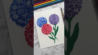Cute flowers using cotton bud♥️♥️♥️♥️ #shorts #shortsfeed