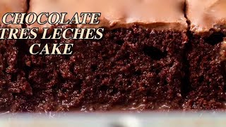 Chocolate Tres Leches Cake Easy | 3 Milk Chocolate Cake Easy | Eggless